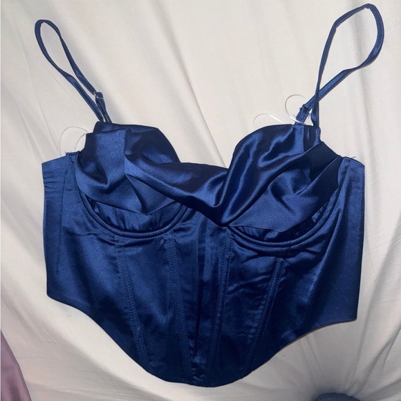 NWT Hello Molly BOLD STEPS CROP ROYAL BLUE - Picture 6 of 8